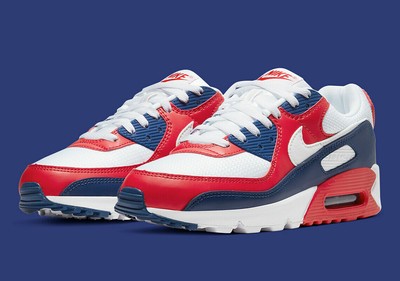 air max 90 white red blue