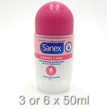 SANEX DERMO CARE NOURISHING PROTECTION ROLL ON ANTI-PERSPIRANT 50ML 3 OR 6 PACK