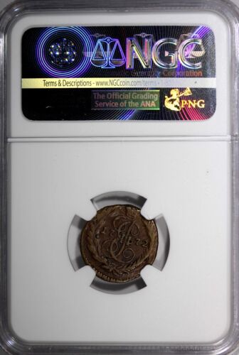 Russia Catherine II 1772 EM Polushka 1/4K. NGC XF40 BN TOP GRADED C# 55.3 (197) - Picture 3 of 4