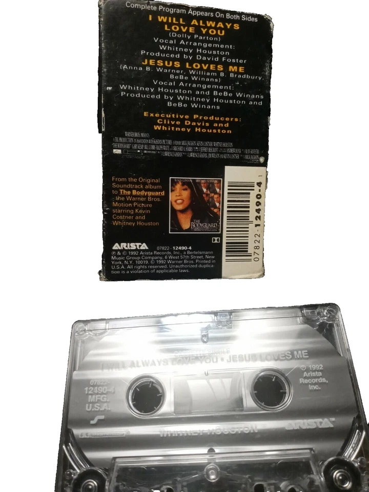 Whitney Houston I Will Always Love You Single 1992 Cassette Tape Foto 2 de 3