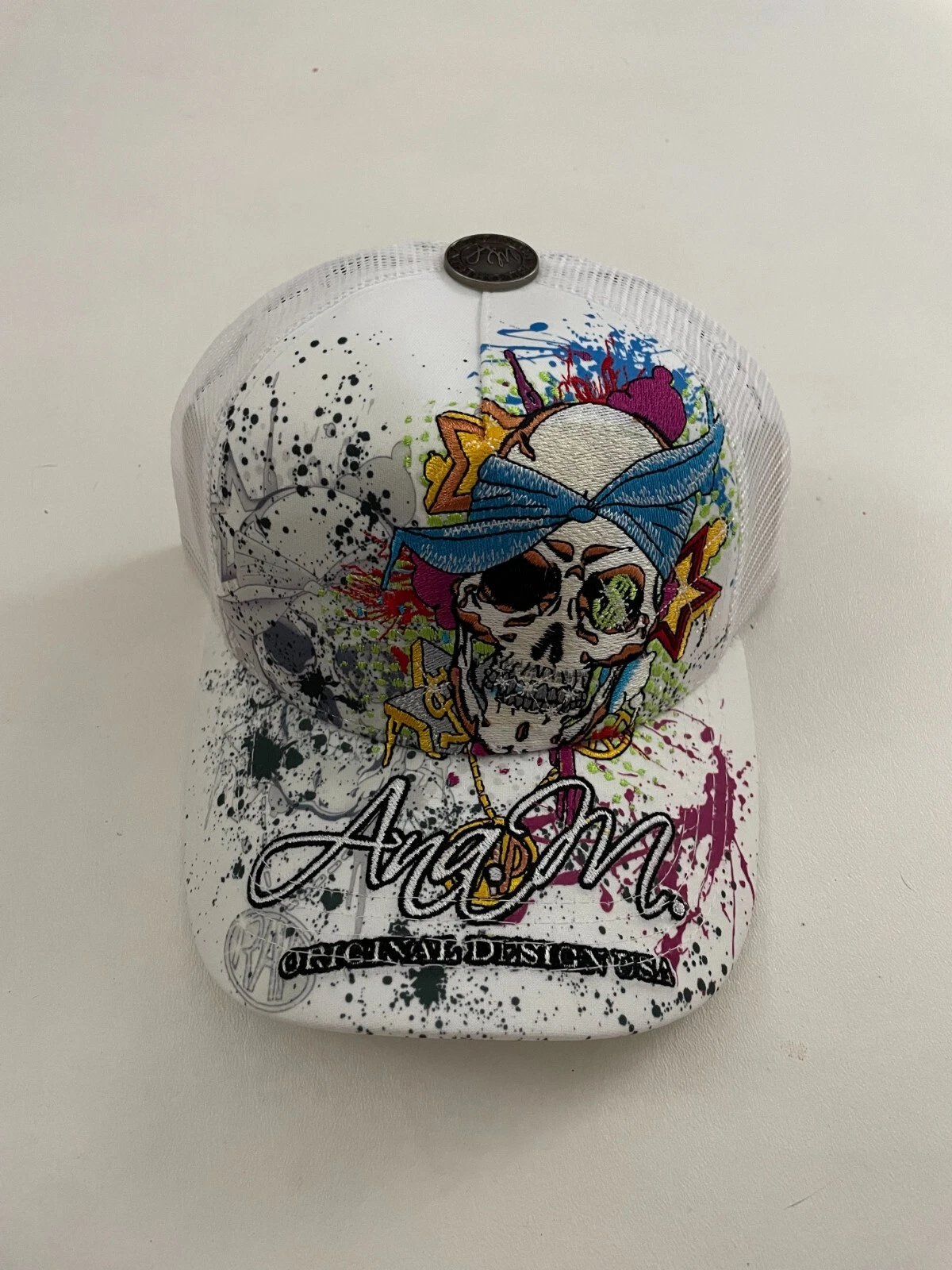 Ana M Original Design USA Abstrakt Clothing Adjustable Trucker Hat One Size