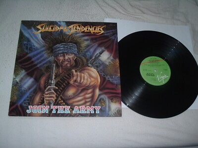 SUICIDAL TENDENCIES Join The Army '87 w/ POSTER !!! RARE ORIGINAL