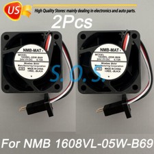 2xFANUC Inverter Cooling Fan For NMB 1608VL-05W-B69 3Wire 24VDC 0.13A 40 40 20mm