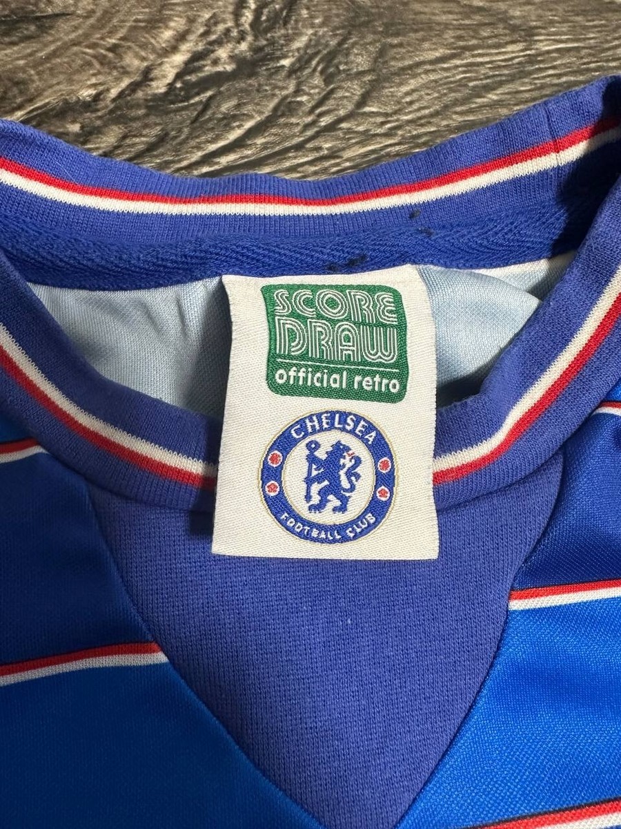 Chelsea FC 1984 Home official Retro Score Draw Shirt men jersey