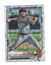 2021 Bowman Draft Chrome Base Sparkle #BDC-162 Eric Silva Giants C911