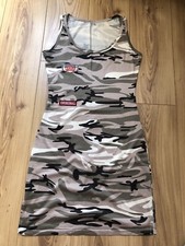 Women Camo Print Dress Size S Brand New