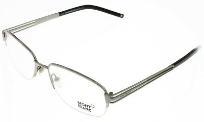 Mont Blanc Men Eyewear Frame Semi Rimless Metal Silver Eyewear MB346 014
