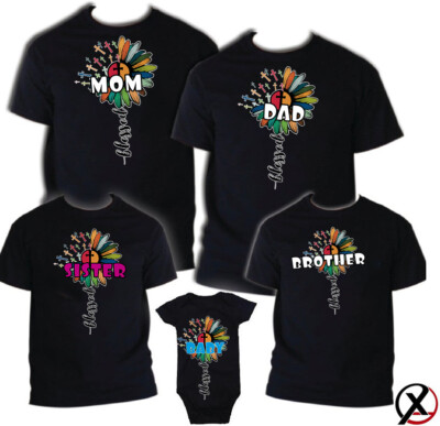 Blessed t shirt Matching Party Family Kid Tshirt Mom, dad, sister Faith God  2