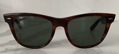 Vintage 80's B&L Ray-Ban USA Wayfarer II Sunglasses Tortoise