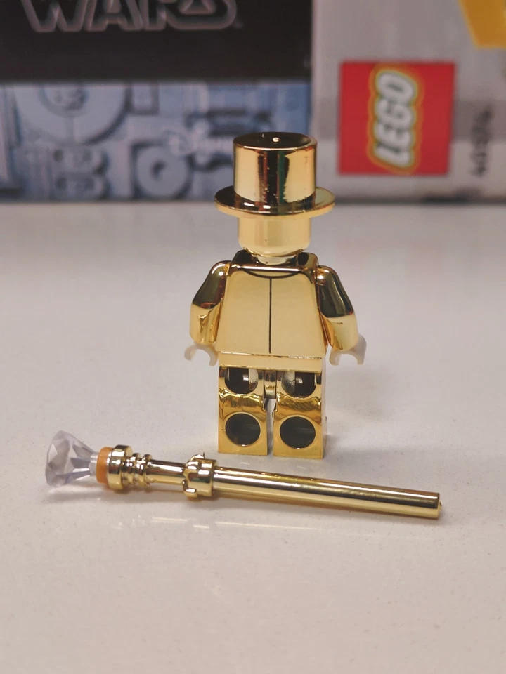 NEW Rare Mr. Gold LEGO Custom Minifigure - Image 3 of 3