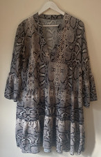 Ladies snakeskin print dress/tunic size 12-14