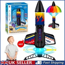 Motorized Electric Kids Rocket Launcher Toy with Parachute & LED Night Flight🚀