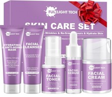 Skin Care Set, 5PCS Hydrate Moisturize Skin Care for Teens Women,Gentle Skinc...