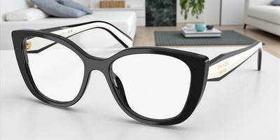 PRADA PR B04V 16K1O1 Black Demo Lens 53 mm Women's Eyeglasses