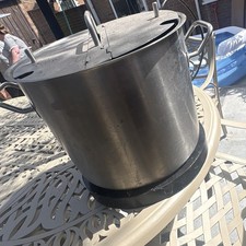 Stainless Steel Pourover Hot Water Boiler/Urn with Lid & Power Lead Bain Marie
