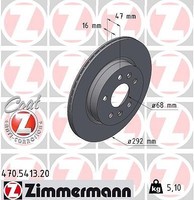 2X Zimmermann Bremsscheibe Hinterachse U.A. FüR MERCEDES-BENZ, Nissan, Renault