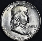 1950-D 50C FRANKLIN SILVER HALF DOLLAR KM# 199 Grade:  Choice BU A7139
