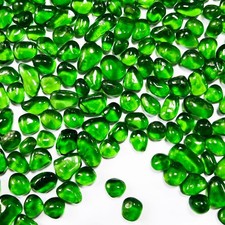 0.88LB Green Fish Tank Gravel Aquarium Glass Stones Sea Glass Pebbles Aquarium
