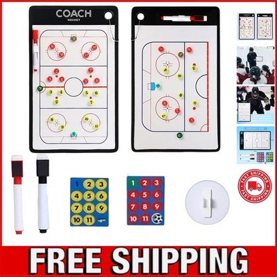 Ice Hockey Tactics Board for Kids & Adults, Magnetic Coaching Board, Ice Hock...