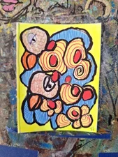 A Bird Smiling At Camera  ATC OOAK ORIGINAL 3.5 x 2.5 inches