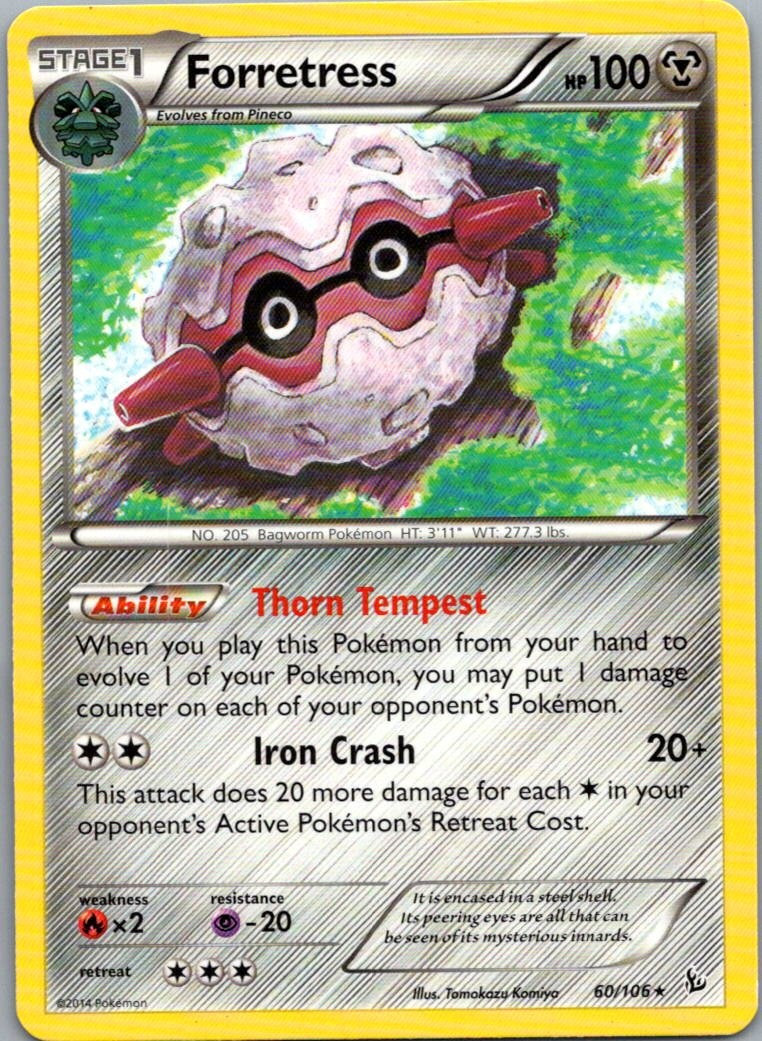 Forretress 60/106 Rare Flashfire Pokemon Lightly Played