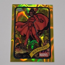 🔥 Topps 2025 Topps Chrome Marvel Mephisto #102 Yellow Lava Refractor 🔥