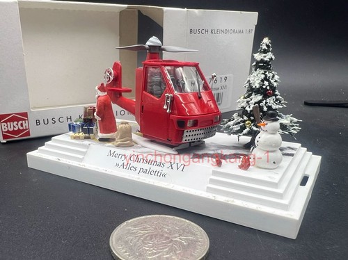 Helicóptero de Navidad Busch 7619 1:87 Santa Diorama escala HO | Zustand: New