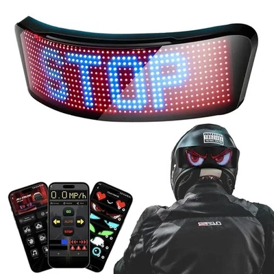 Led Helmet Display Motorcycle Helmet Warning Light Night Riding DIY RGB Bike Hel