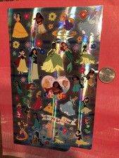 Disney Princess Foil Sticker Sheet - New - Perfect For Scrapbooking