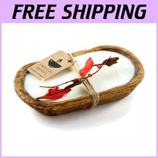 Rustic Wooden Dough Bowl Candle - Pumpkin Spice Aromatherapy