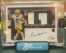 2022 Panini One RPA Christian Watson Green Bay Packers Red Auto Patch /25 #12