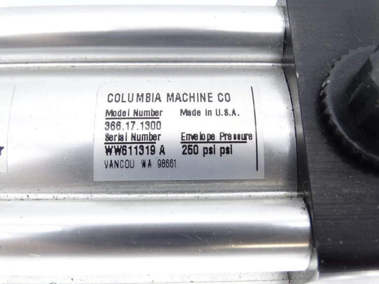 COLUMBIA MACHINE 366.17.1300 PNEUMATIC CYLINDER - Image 3 of 3