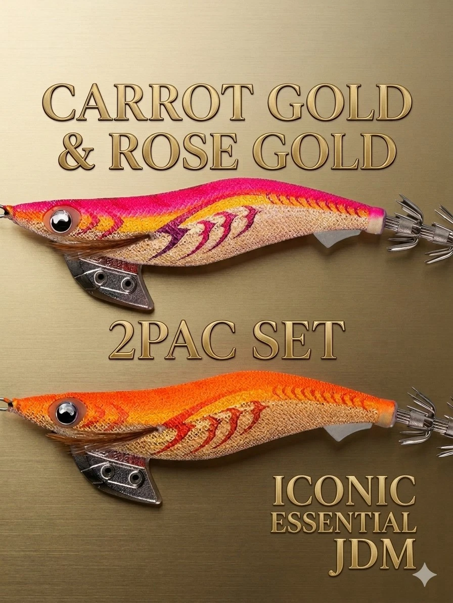 2-Piece Set]Yamashita EGI-OH K 3.5 Rose Gold & Carrot Gold Squid