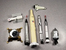 Mixed Lot NASA Space Toys Astronauts Rocket Shuttle Space Vehicle C8