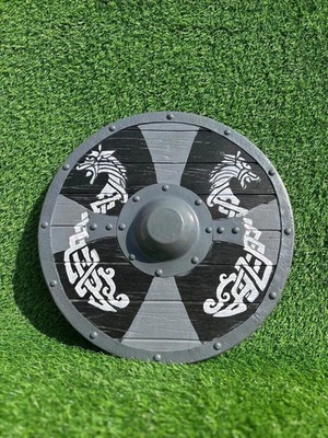 22'' Medieval Wooden Wall Decor Shield Battle Viking Best Round Shield Gift