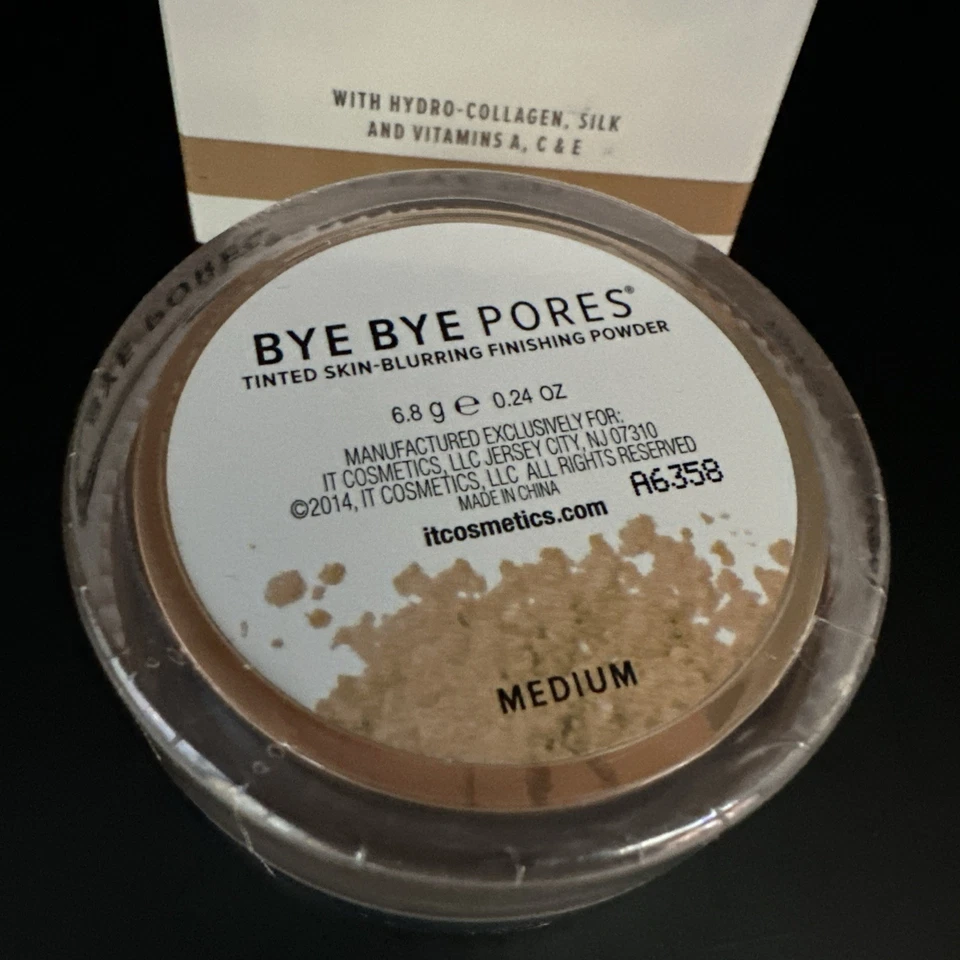 IT COSMETICS BYE BYE PORES TINTED SKIN - BLURRING FINISHING POWDER MEDIUM NIB  - Image 2 of 4