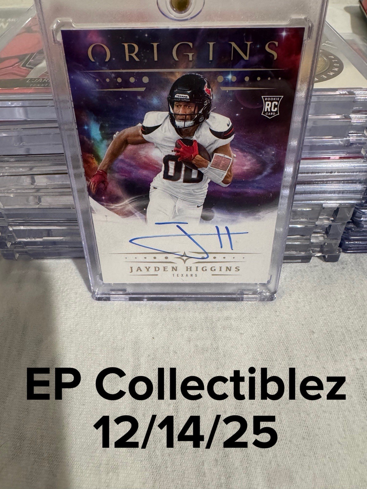 2025 Panini Origins - Rookie Autographs Jayden Higgins #RA-JHI (AU, RC)