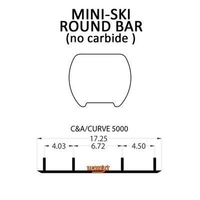 C&A PRO Runners by Woody's (Pair) - Mini Ski Round Bar Polaris 850 SKS (2019)