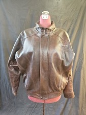 VTG The Leather Factory Texas Jacket USA Made 42 Zip Pockets