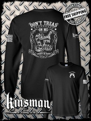 Liberty or Death Don't Tread on Me Snake 1776 Long Sleeve T-Shirt 2nd Amendment