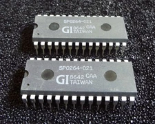 2Pc. Vintage SP0264-021 Voice Speech Chip ICs, New Old Stock, SP0256, SPO256
