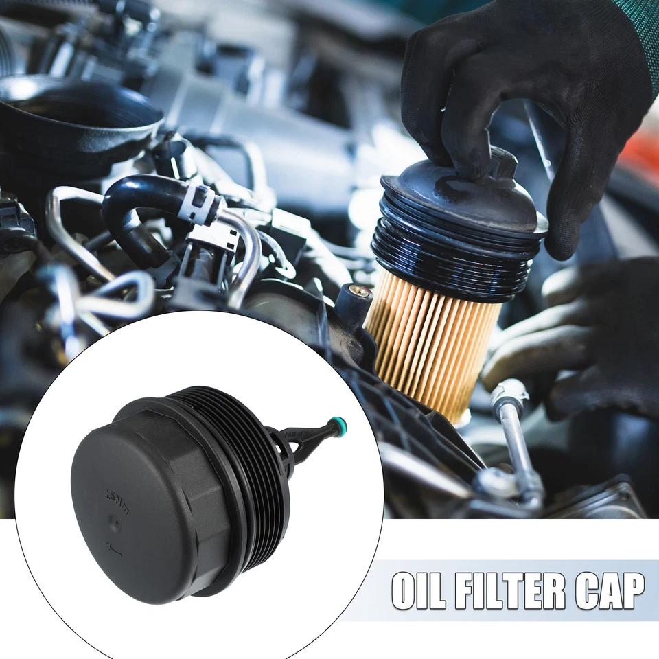 Black Oil Filter Cap Cover A6421800038 for Mercedes-Benz R350 ML350 R320 GL350 - Image 2 of 4