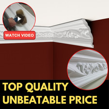 COVING Polystyrene SUPER SMOOTH CORNICE GH37 75x130mm 2M Ceiling Lightweight