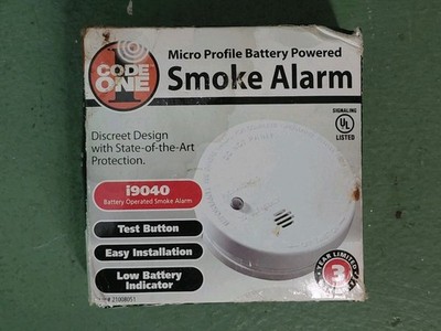 Code One Micro Profile Smoke Alarm - Battery Powered - i9040