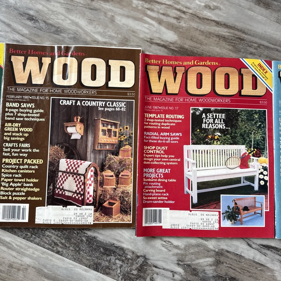 Wood Magazine Better Homes And Gardens 1986-2011 Assorted Lot 26 Craft Projects - Image 4 of 4