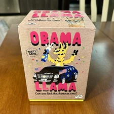 Obama Llama Party Game Rhyme Time Big Potato USA 1 Family Fun All Pieces Sealed