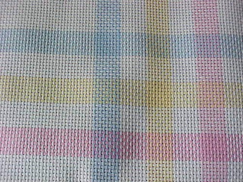 Cross Stitch Fabric 2 Tubes Pastels Charles Craft Corner block 14 Count 15x15