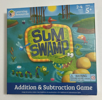 Sum Swamp Addition/Subtraction Board Game by Learning Resources Ages 5+ Sealed
