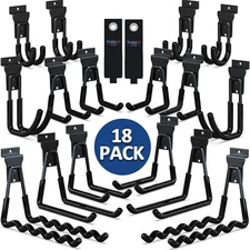 Slatwall Accessories 18 Pack, Slatwall Hooks & Hangers Multi Sizes, Slat Wall...