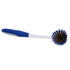 Pro Pot N' Pan Brush by LOLA - Abrasive Cleaning Poly & Brass Wire Bristles LOLA